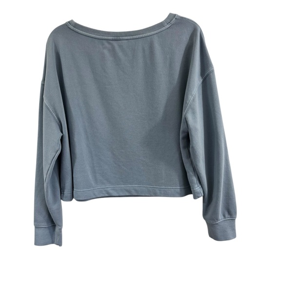 Lou & Grey Washed Cozy Cotton Dolman Sweatshirt in Blue 752068 Size Large - Picture 3 of 10